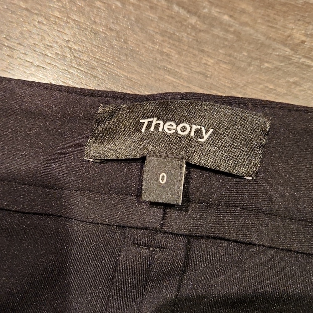 ❤️ THEORY ZIP HEM FRONT SEAM LEGGINGS / SKINNY PANTS, 0 (25) - Picture 3 of 8